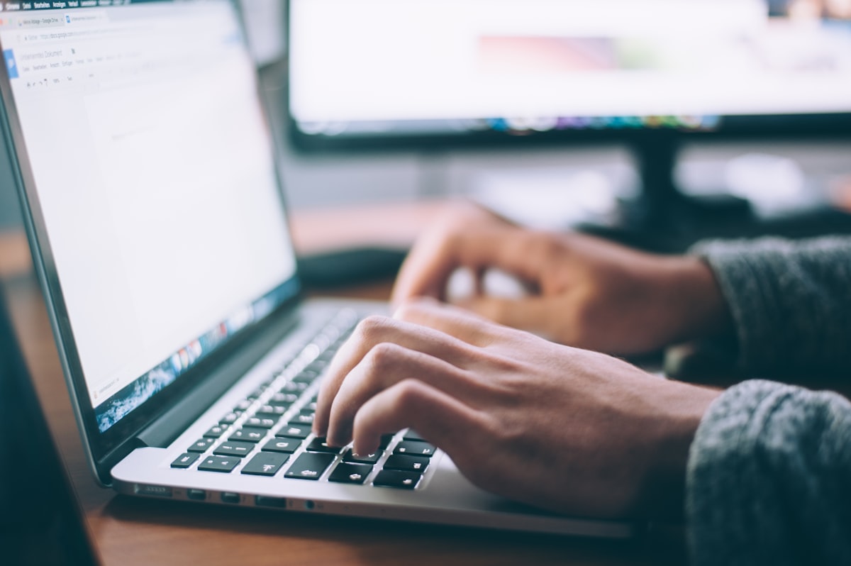 Desarrollo web en una laptop